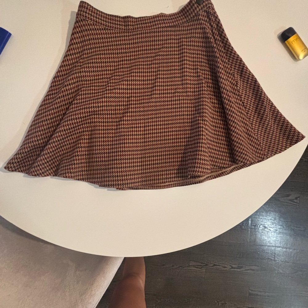 American Apparel Brown and Black Mini Skirt